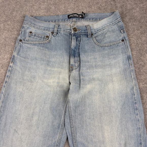 Avirex Other - Avirex Jeans Mens 32 Light Wash Baggy Wide Leg‎ Vintage Denim Y2K Streetwear 00s